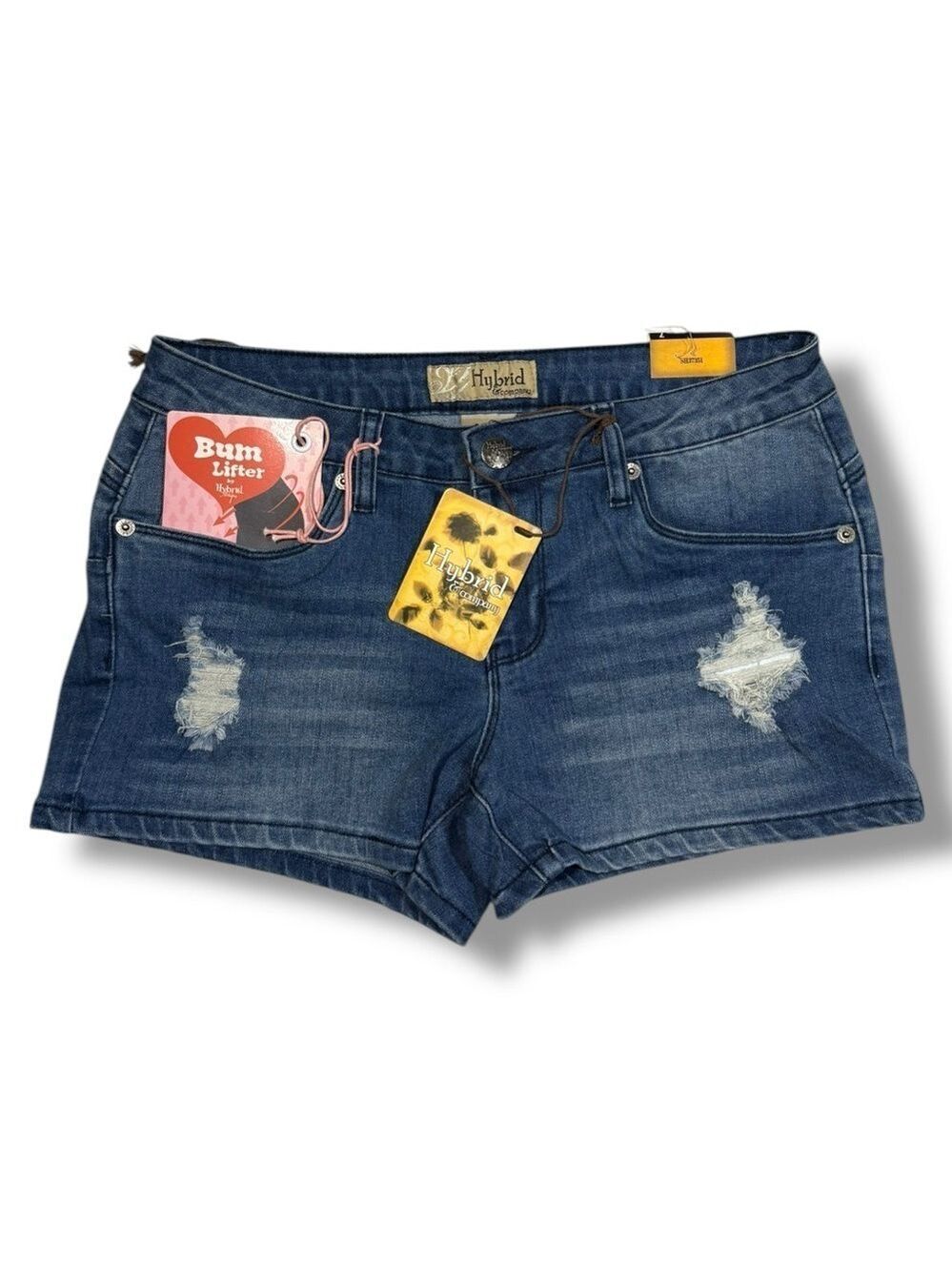 Hybrid & Co. Women's Bum Lifter Denim Shorts Medium Wash Size 7